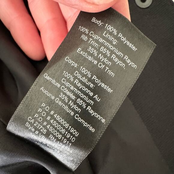 WILFRED Aritzia Black Poussin Snap Front Bomber Jacket Size XS Black - Picture 6 of 15